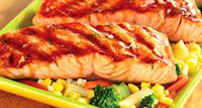 Grilled Salmon with Maple-Dill Glaze
