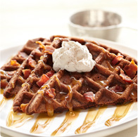 Chocolate Waffles with Bacon & Caramel
